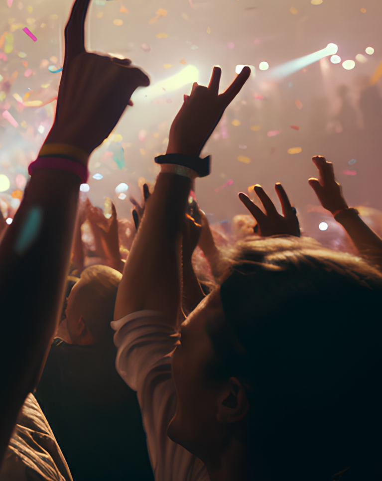 Menschenmenge auf Konzert